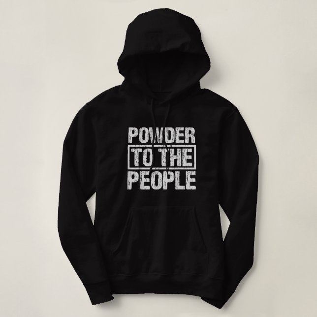 Snowboard Powder to People Winter Sports T Shirt (Design framsida)