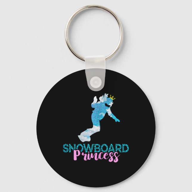 Snowboard Princess Snowboarder Snowboarding Winter Nyckelring (Framsida)