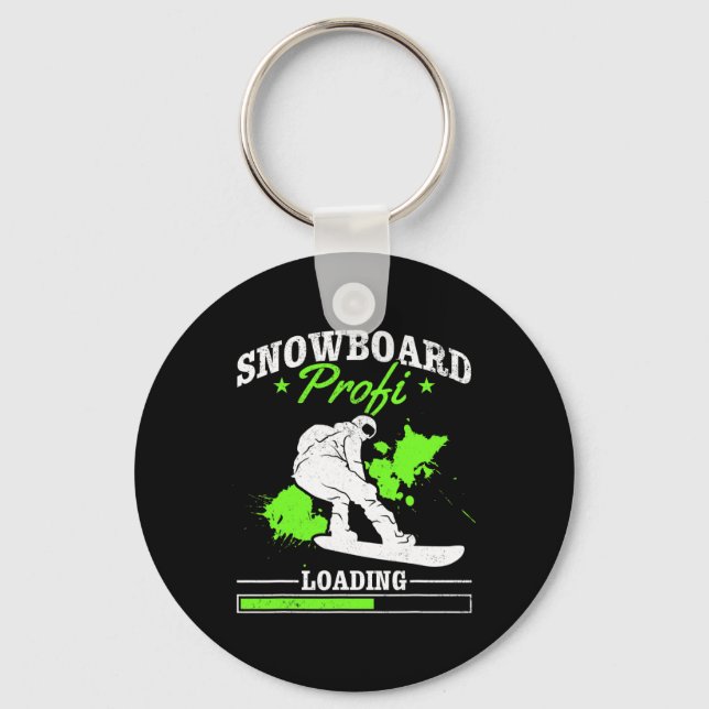 Snowboard Profi Loading I Freestyle Snowboard Snö Nyckelring (Framsida)