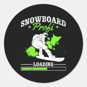 Snowboard Profi Loading I Freestyle Snowboard Snö Runt Klistermärke