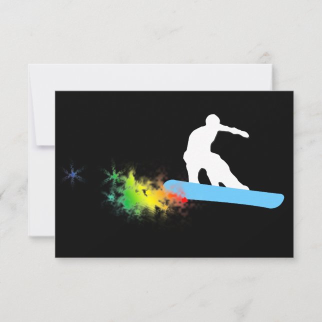 snowboard: pulverspår inbjudningar (Framsida)