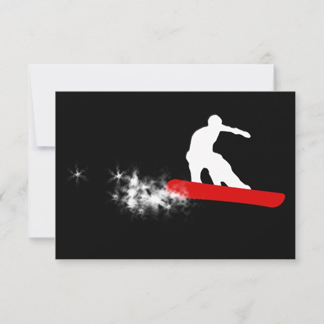 snowboard: pulverspår inbjudningar (Framsida)