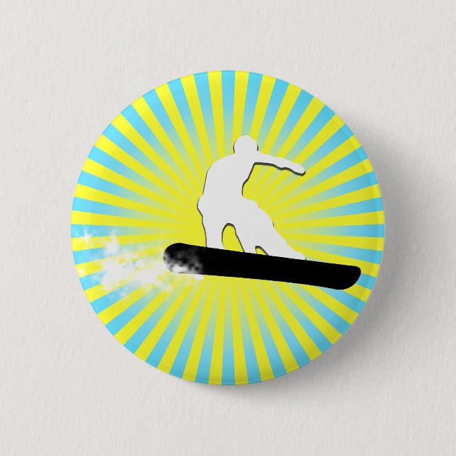 Snowboard, pulverspår. knapp (Framsida)