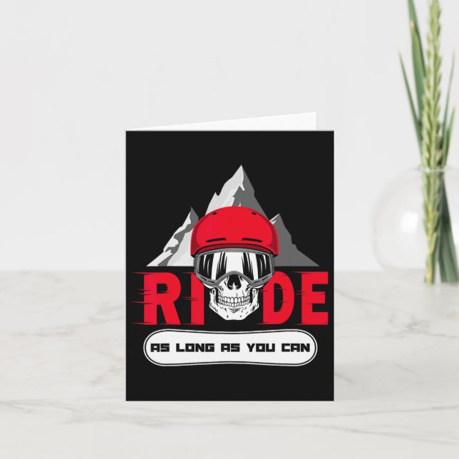 Snowboard Ride Apres Ski Roligt Skullutläggningsgå Kort (Framsida)