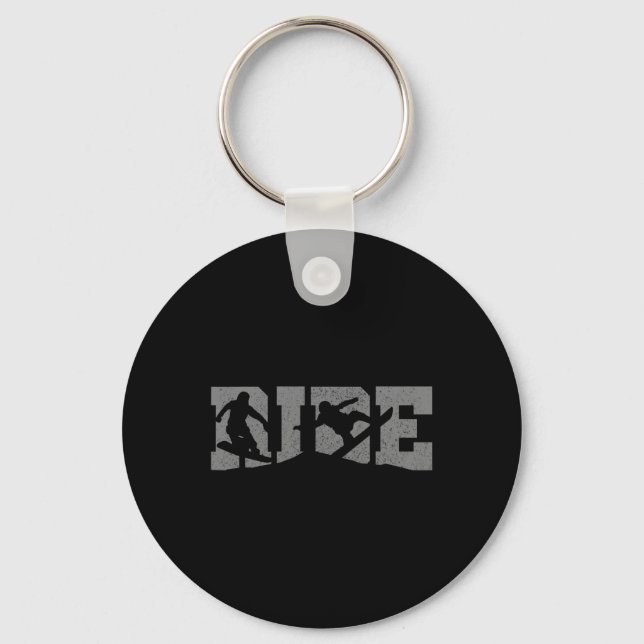 Snowboard Ride Snowboarder Gift Nyckelring (Framsida)