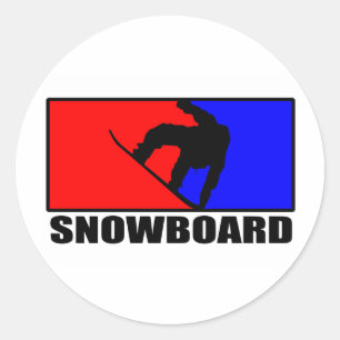 snowboard runt klistermärke