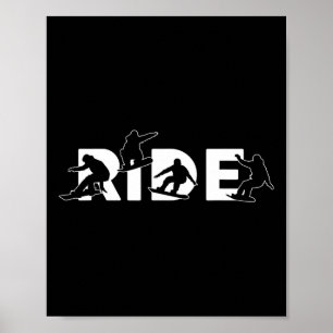 Snowboard Saker Snowboarding-gåvor Manar Women Kid Poster