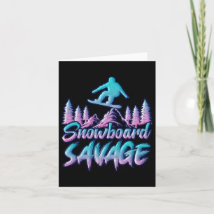 Snowboard Savage Funny Snowboarder Kids Snowboardi Kort