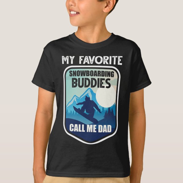 Snowboard Shirt My Favorite Snowboarding Buddies C T (Framsida)