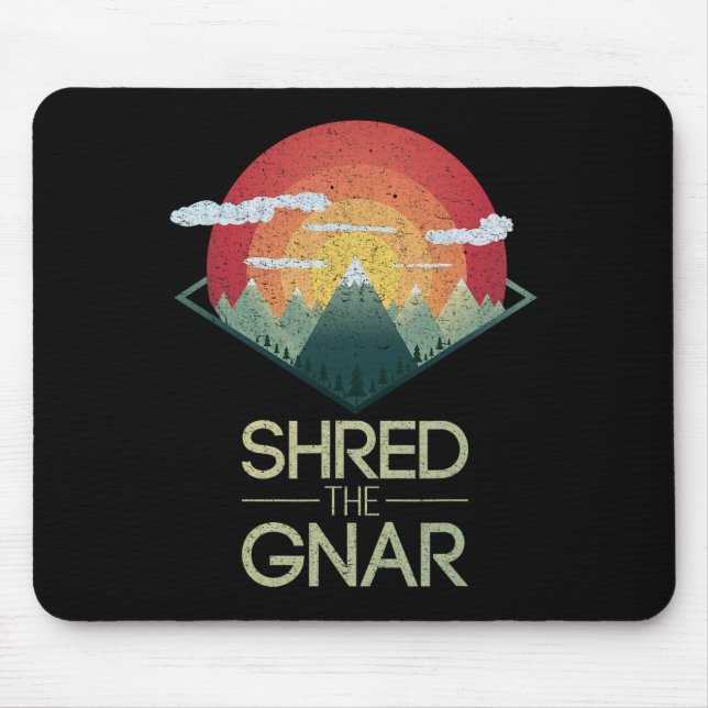 Snowboard Shred Gnar Ski Winter Mountain Gift Musmatta (Framsidan)