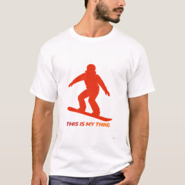 Snowboard Silhouette Action Lifestyle Design T Shirt