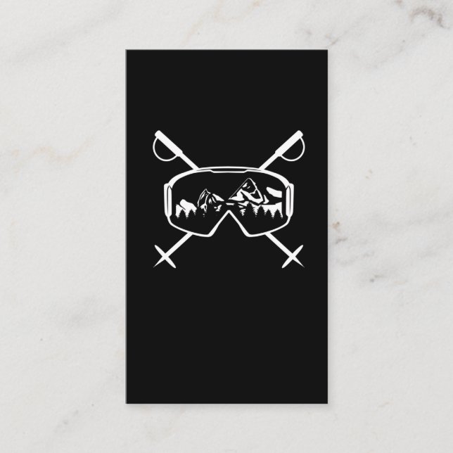 Snowboard Ski Goggles Snö sportberg Visitkort (Framsida)