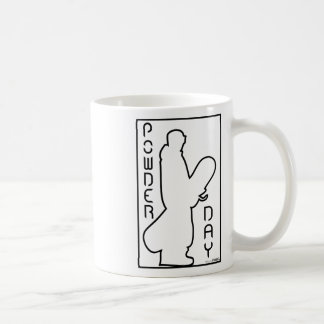 Snowboard Ski Winter Sports Snö Powder Day Logotyp Kaffemugg