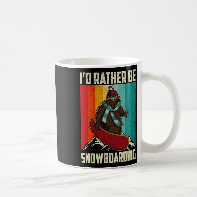 Snowboard Skiing Snowboarder Competitive Activity Kaffemugg (Höger)