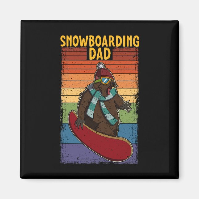 Snowboard Skiing Snowboarder Competitive Activity Magnet (Framsidan)