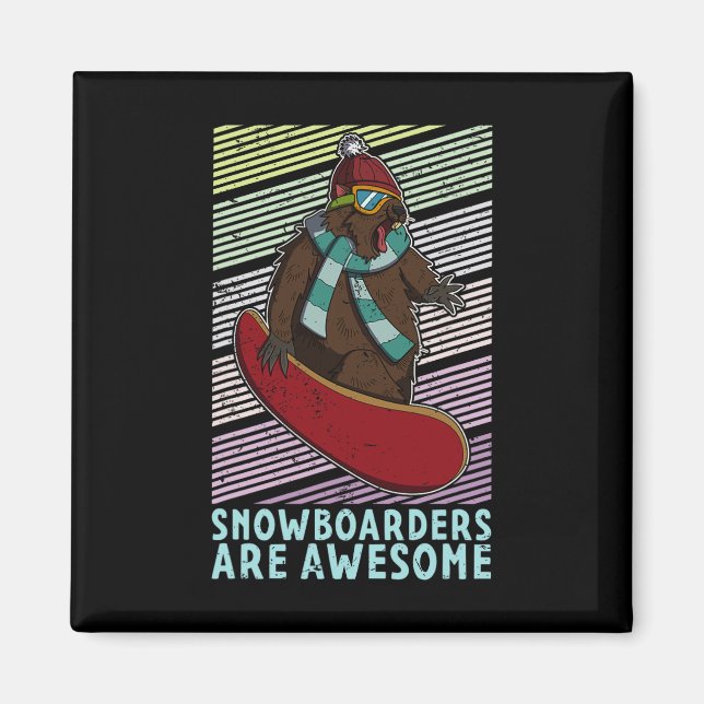 Snowboard Skiing Snowboarder Competitive Activity Magnet (Framsidan)