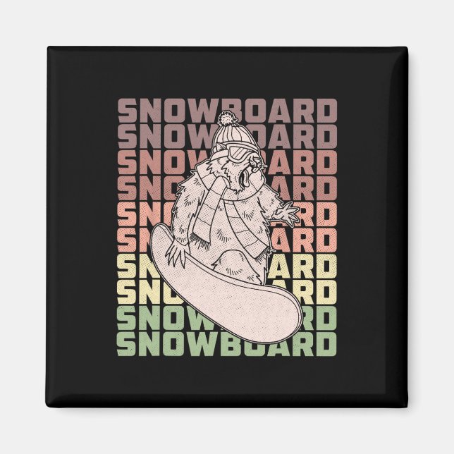 Snowboard Skiing Snowboarder Competitive Activity Magnet (Framsidan)