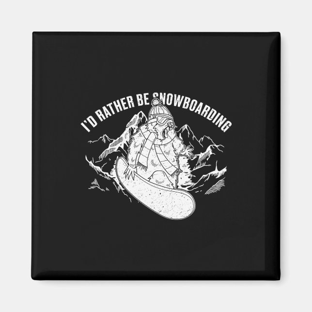 Snowboard Skiing Snowboarder Competitive Activity Magnet (Framsidan)