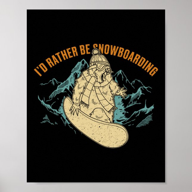 Snowboard Skiing Snowboarder Competitive Activity Poster (Framsidan)