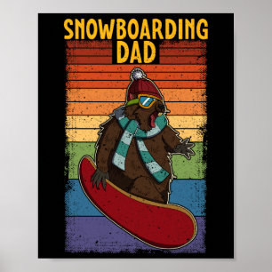Snowboard Skiing Snowboarder Competitive Activity Poster