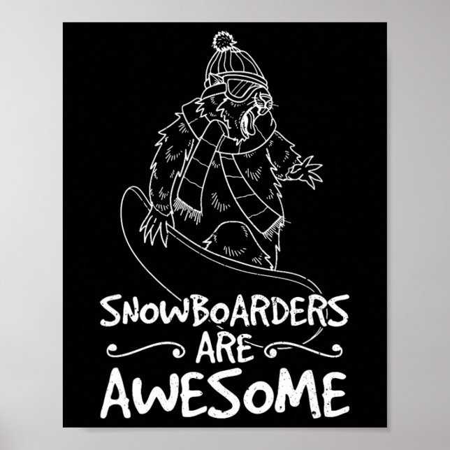 Snowboard Skiing Snowboarder Competitive Activity Poster (Framsidan)