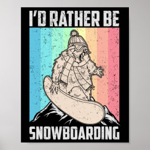 Snowboard Skiing Snowboarder Competitive Activity Poster