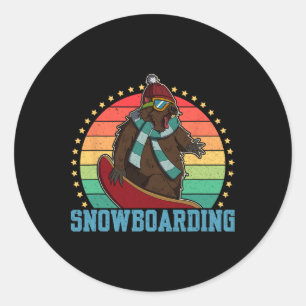 Snowboard Skiing Snowboarder Competitive Activity Runt Klistermärke