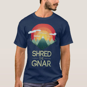 Snowboard skred Gnar Ski vinterberget T Shirt