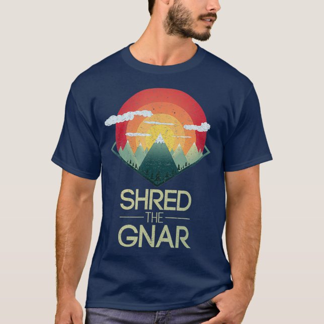 Snowboard skred Gnar Ski vinterberget T Shirt (Framsida)