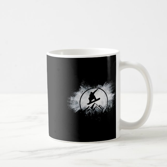 Snowboard Snö Cloud Big Luft Snowboarder Snowboard Kaffemugg (Höger)