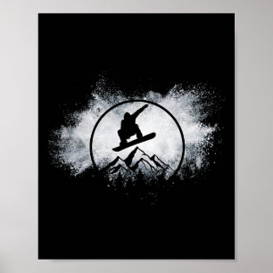 Snowboard Snö Cloud Big Luft Snowboarder Snowboard Poster