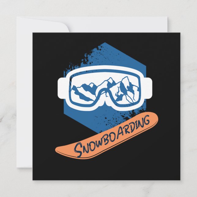 Snowboard Snowboarder Cool Winter Sports Gift Inbjudningar (Framsida)