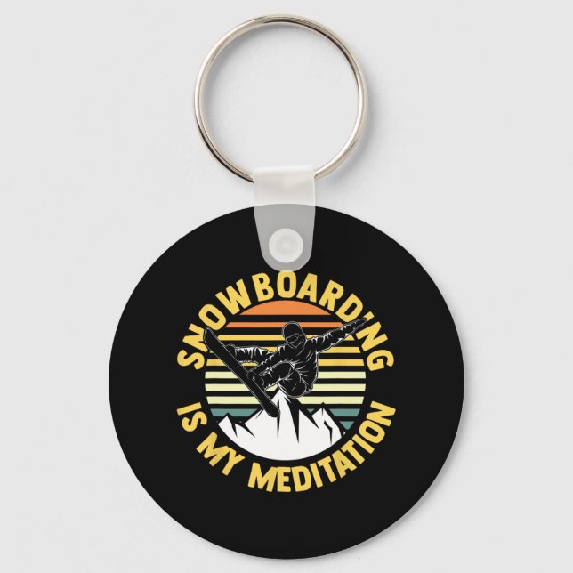 Snowboard Snowboarder Snowboarder 2 Nyckelring (Framsida)