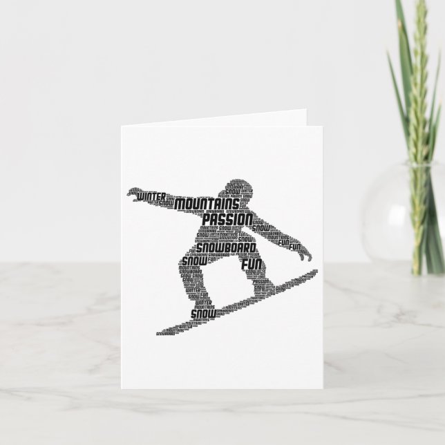 Snowboard Snowboarder Snowboarder Boys Manar Kids Kort (Framsida)