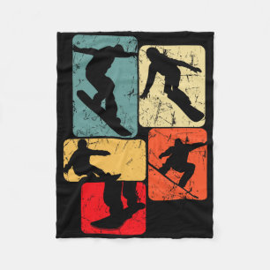 Snowboard Snowboarder Snowboarder Kids Boys Manar Fleecefilt