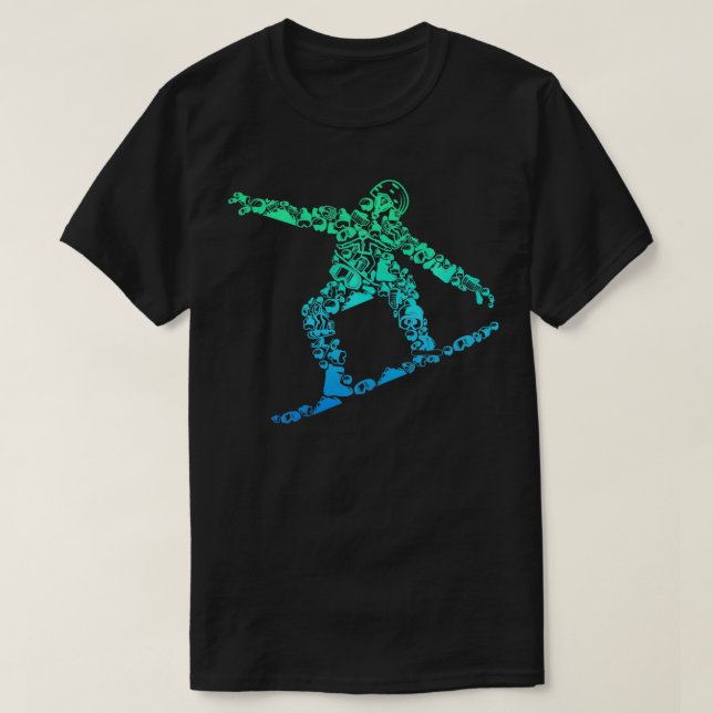 Snowboard Snowboarder Snowboarder Manar Boys Kids T Shirt (Design framsida)