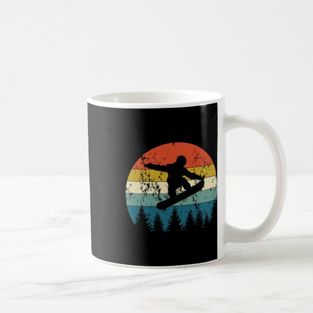 Snowboard Snowboarder Snowboarding Snö Sport Vint Kaffemugg (Höger)
