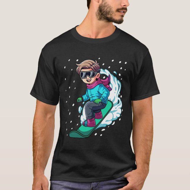 Snowboard Snowboarding 8 T Shirt (Framsida)
