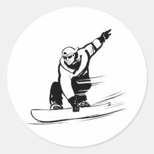 Snowboard Snowboarding Kärlek Sport Fitness Runt Klistermärke