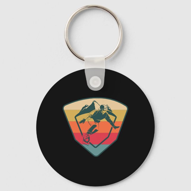 Snowboard Snowboarding Snö Winter Mountain Skieing Nyckelring (Framsida)
