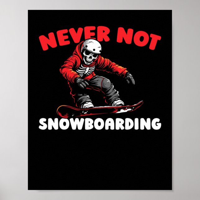 Snowboard Snowboarding - Winter Sports Snowboarder Poster (Framsidan)