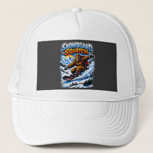 Snowboard Squatch – Rolig Bigfoot Snowboardåkning Keps