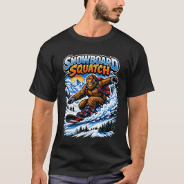Snowboard Squatch – Rolig Bigfoot Snowboardåkning T Shirt