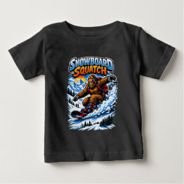 Snowboard Squatch – Rolig Bigfoot Snowboardåkning T Shirt