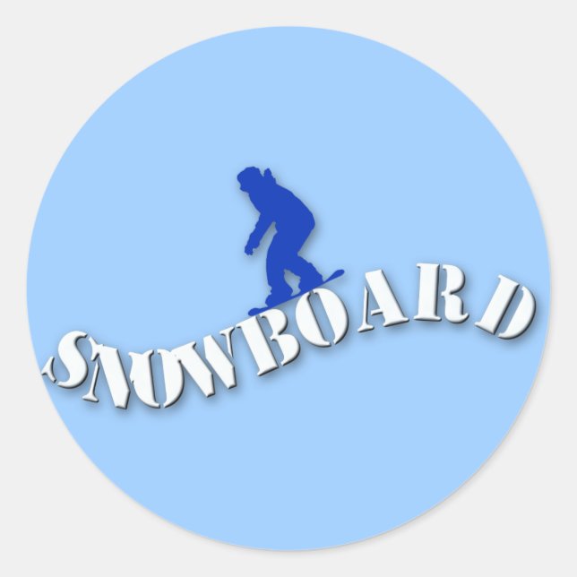 Snowboard Stickers Runt Klistermärke (Framsida)
