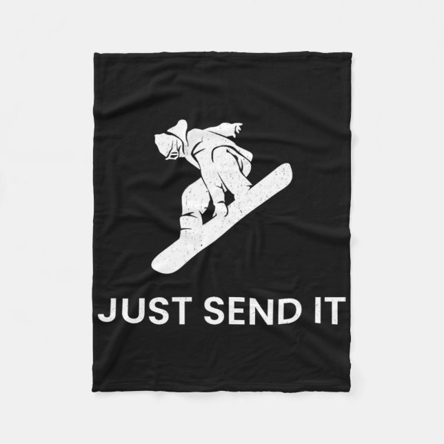 Snowboard T Shirt Snowboarding För manar kvinnobar Fleecefilt (Framsidan)