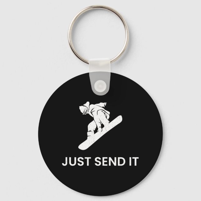 Snowboard T Shirt Snowboarding För manar kvinnobar Nyckelring (Framsida)