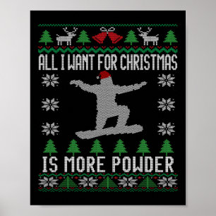 Snowboard Ugly jul Snowboarding Gift Snowboa Poster