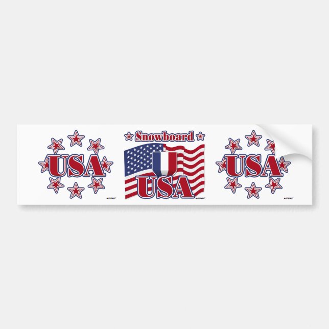 Snowboard USA Bildekal (Framsidan)