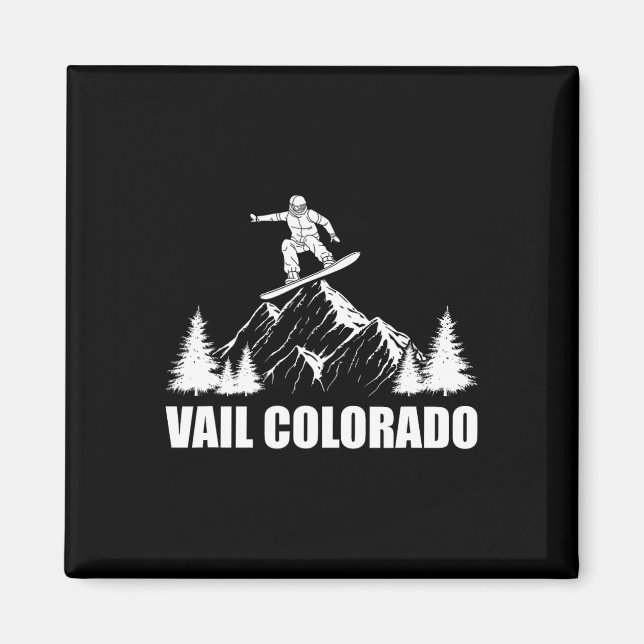 Snowboard Vail Colorado Snowboarding Magnet (Framsidan)